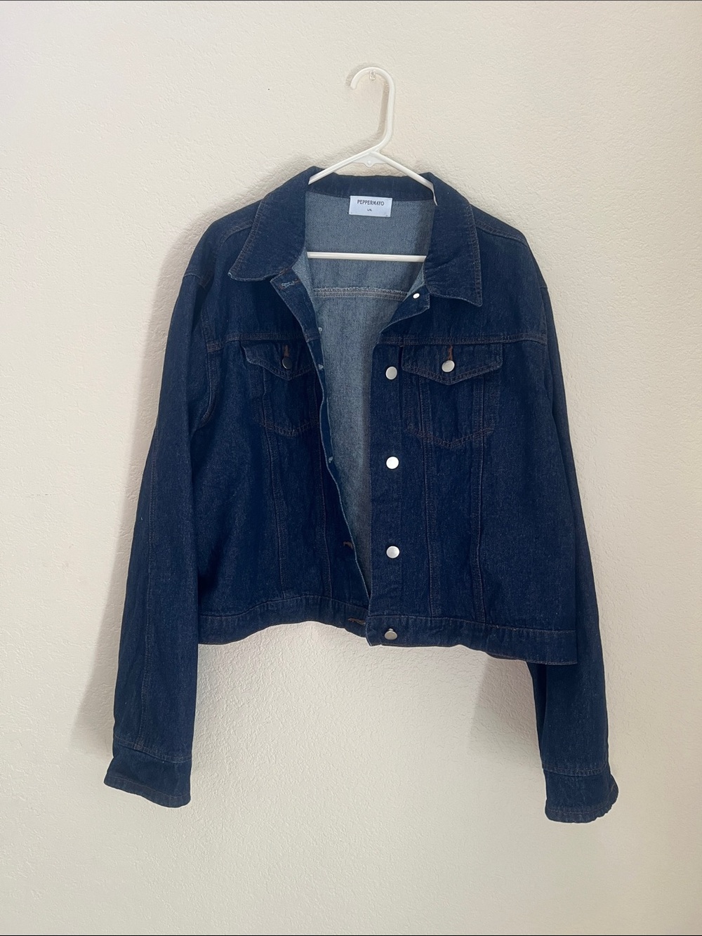 Peppermayo Dark Denim Women’s Jacket. Size L/XL